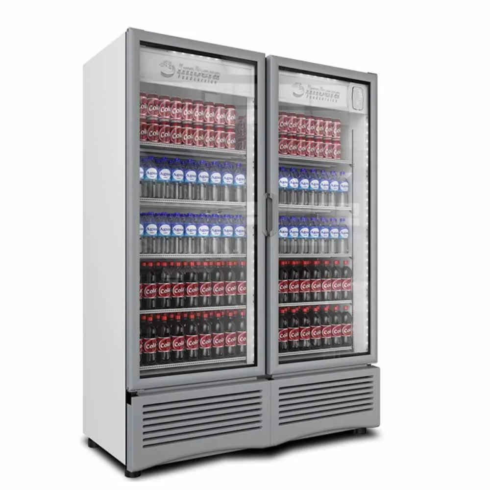 Refrigerador Vertical 2 Puertas Cristal Luz Led 42 Pies (1023306) Imbera G342 2P
