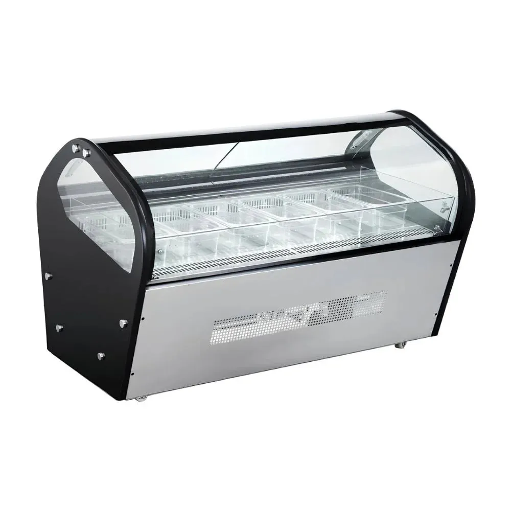 Vitrina Exhibidora De Helados De 6 Insertos Sobre Mostrador 780W 110V Migsa RTD-122L