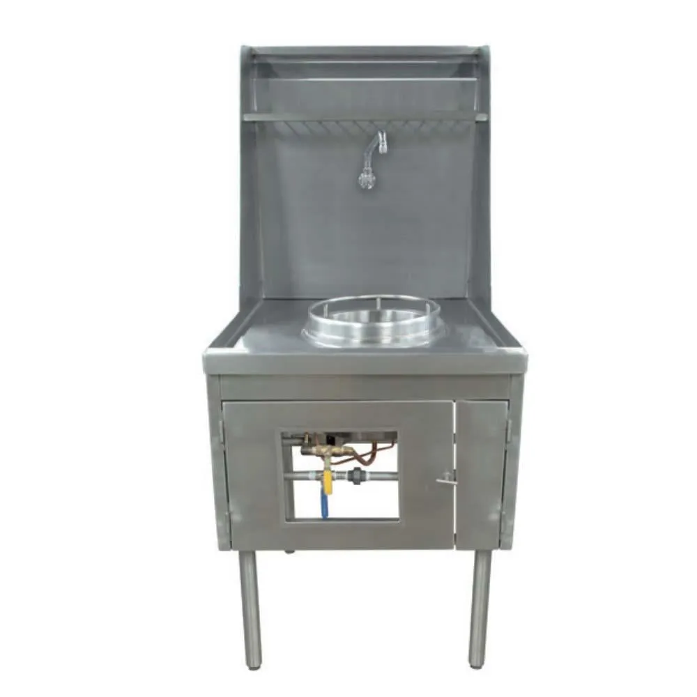 Estufa Wok 1 Quemador Acero Inoxidable San-Son ZEWOKS-061