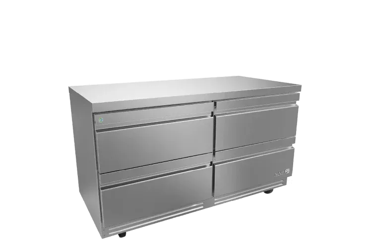Mesa Refrigerada Bajo Mostrador Premium 4 Cajones Acero Inox 16.7 Pies Asber AUTR-48-D4 P HC