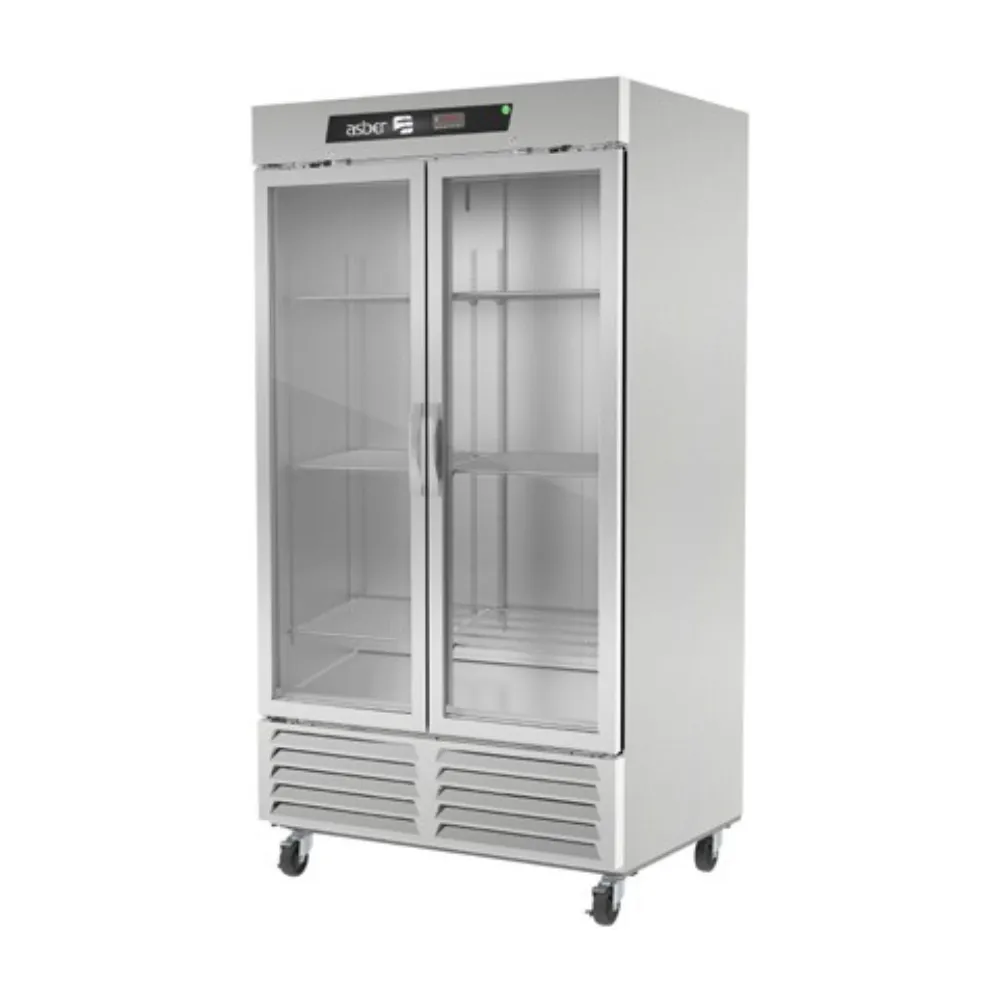 Congelador Vertical 2 Puertas Cristal 37 Pies Asber ARF-37-G HC
