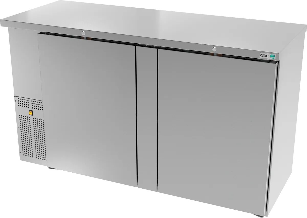 Refrigerador Contrabarra Acero Inox 2 Puertas 15.3 Pies Asber ABBC-24-60-S HC