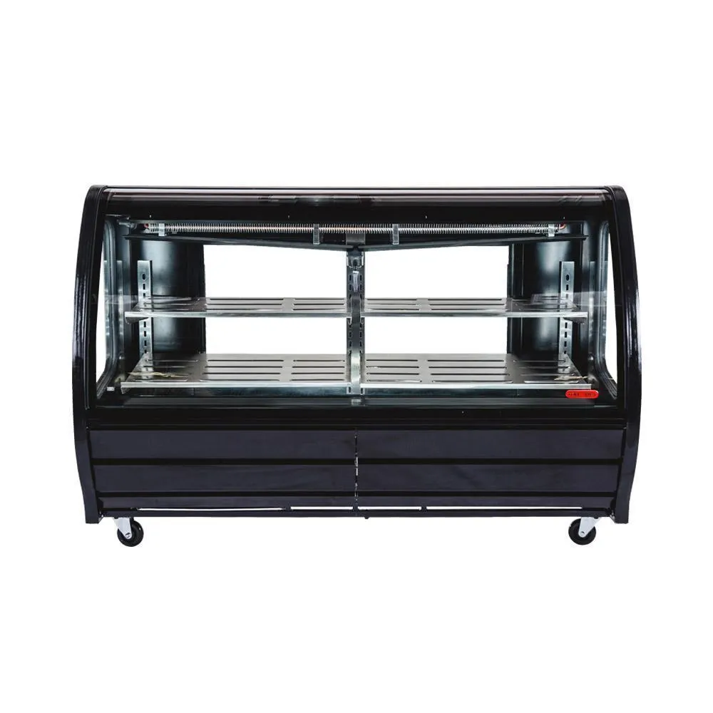 Vitrina Carnicera Vidrio Curvo Acero Inox 200 cm Torrey TEM200 C