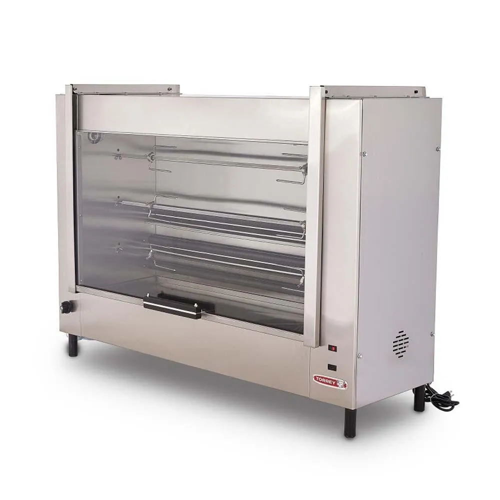 Rosticero Gas Acero Inox 3 Varillas 27 Pollos Torrey RT27
