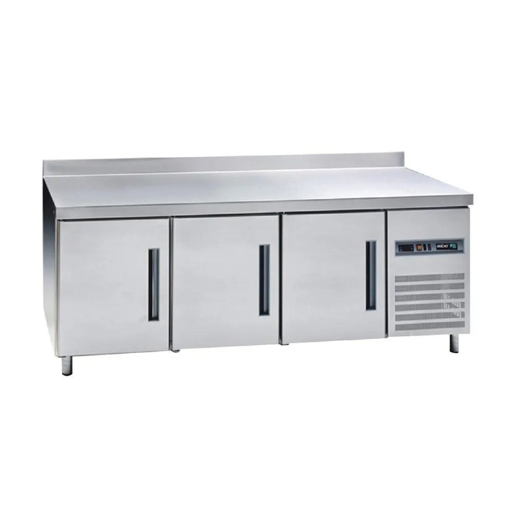 Mesas de Trabajo Refrigerada 3 Puertas Acero Inox 13.9 Pies Asber ASTR-79 HC