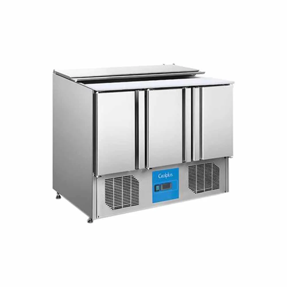 Barra Fria Para Ensaladas 3 Puertas Tipo Europeo 420 L 110V Migsa S903