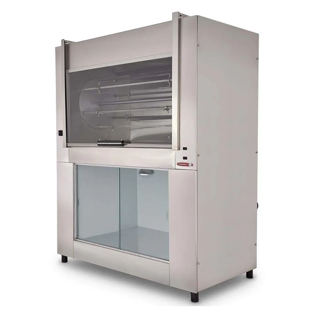 Rosticero Gas Acero Inox 6 Varillas 48 Pollos Torrey RT48