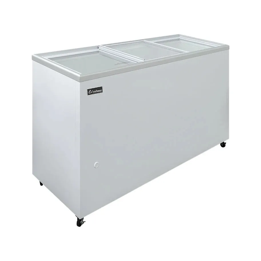 Congelador Plano 3 Puertas Cristal 12.1 Pies Icehaus CHPP-350