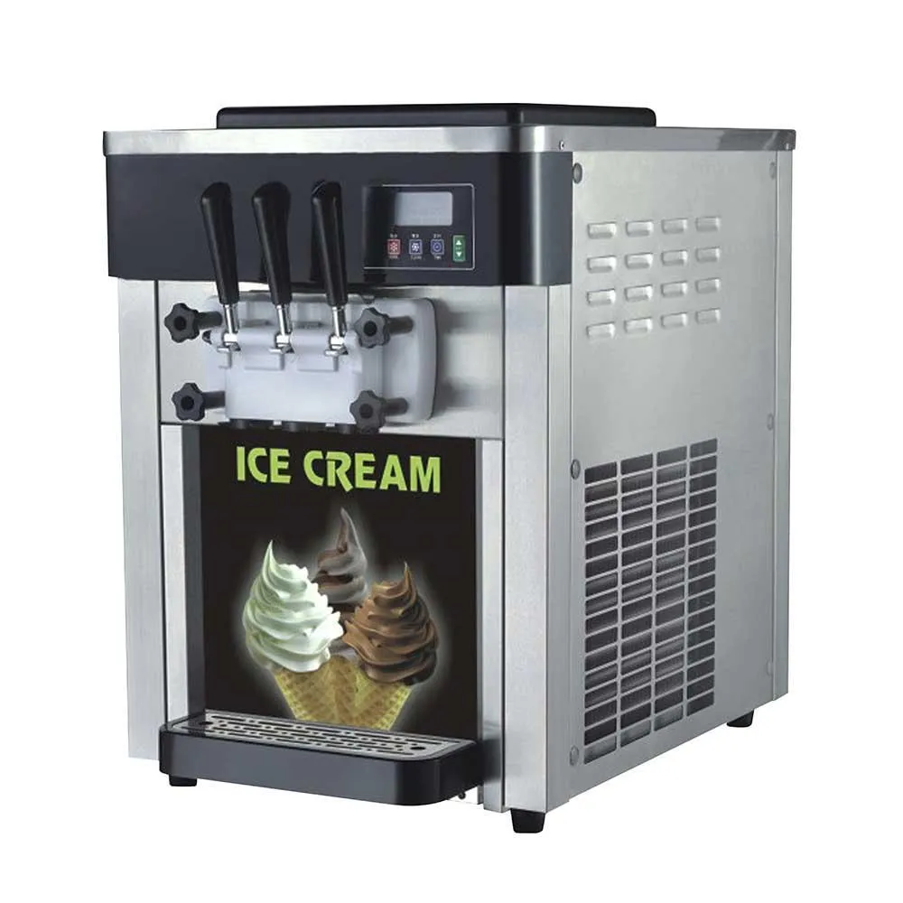 Maquina De Helado Suave De Mesa De 2 Sabores 1,800W 110V Migsa BQL-818BT