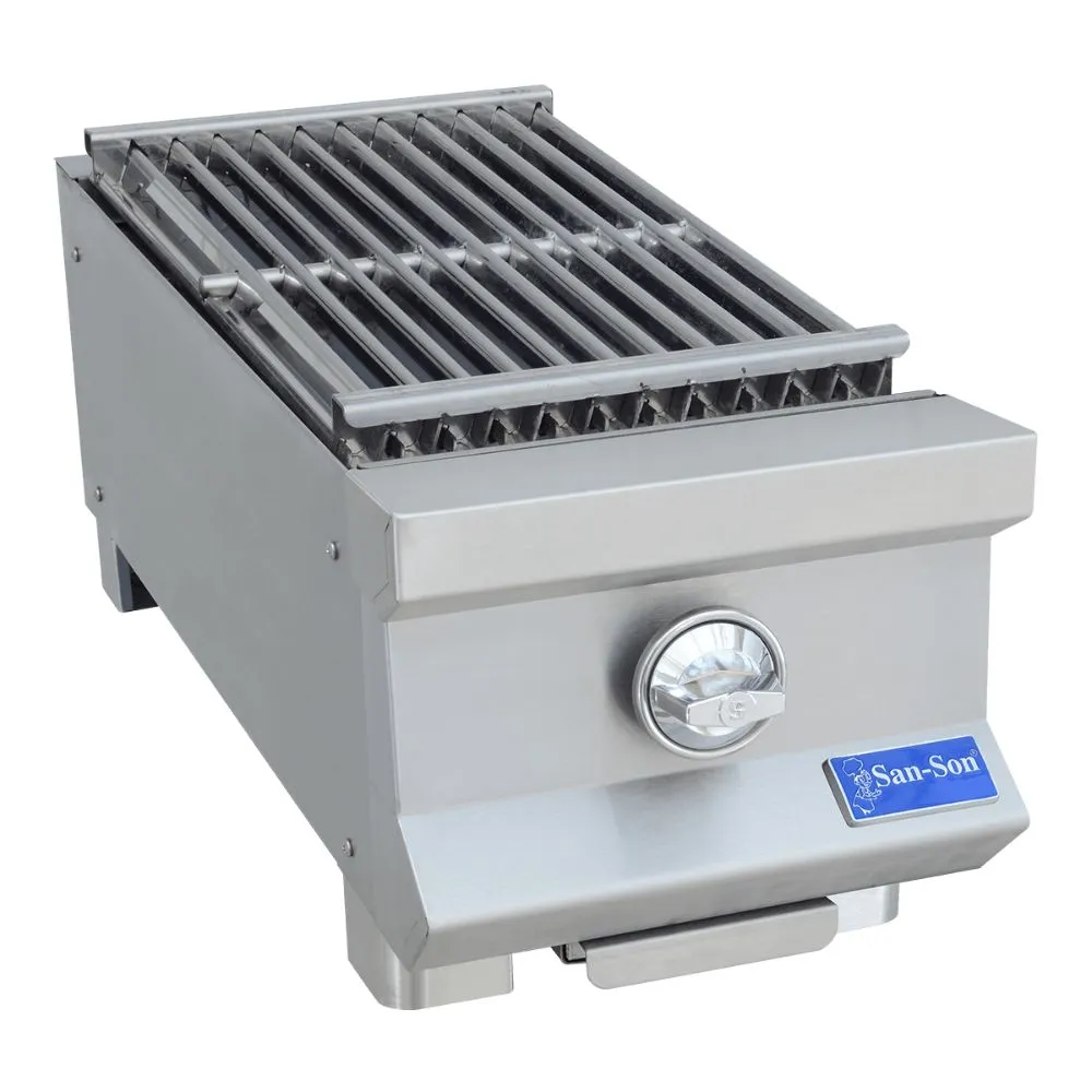 Asador Radiante a Gas 1 Quemador, Parrilla Doble Marcado San-Son SSAR12