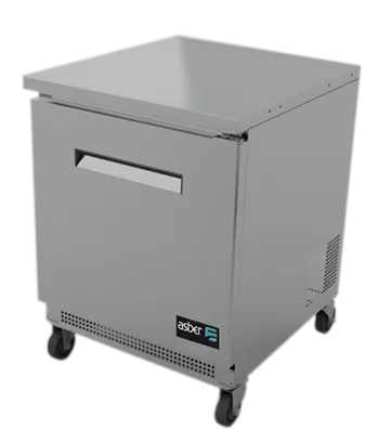 Mesa Refrigerada Bajo Mostrador 1 Puerta Acero Inox 6.9 Pies Asber AUTR-27 HC