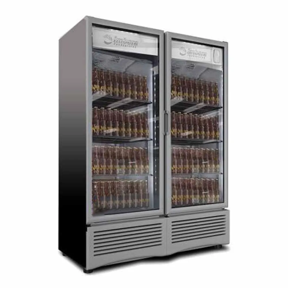 Refrigerador Vertical Negro Cervecero 2 Puertas Cristal Luz Led 42 Pies (1022008) Imbera CCV900