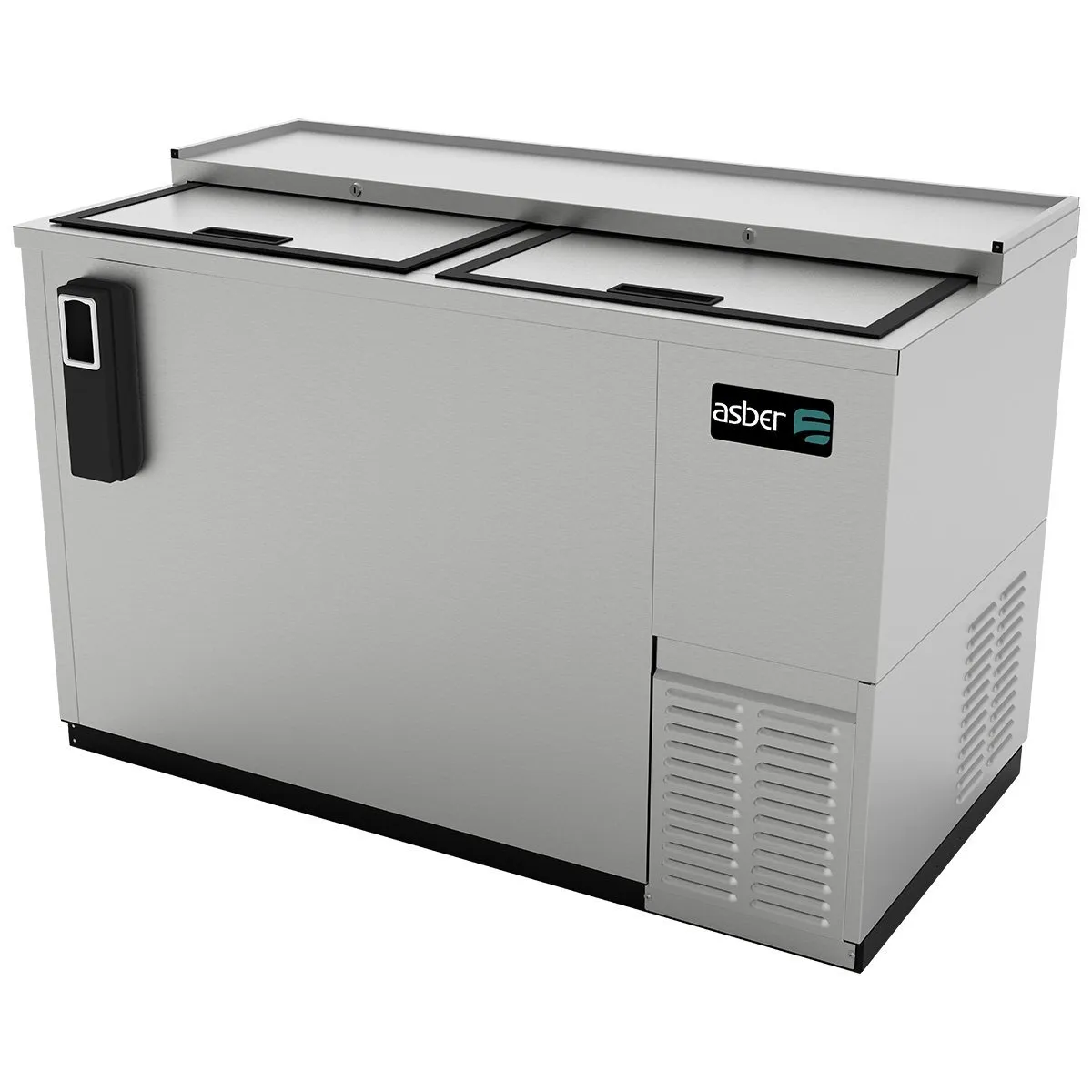 Botellero Refrigerado Acero Inox 2 Puertas 14.4 Pies Asber ADBC-50-S HC