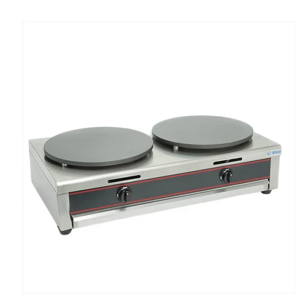 Crepera Doble A Gas 2 Platos De 40 Cm Migsa GM-2