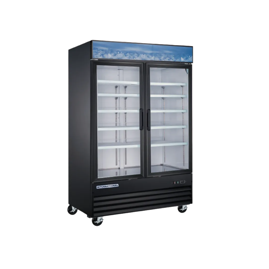 Refrigerador Vertical 2 Puertas de Vidrio 40 Pies INTERNATIONAL INT/RV-2PV-AI