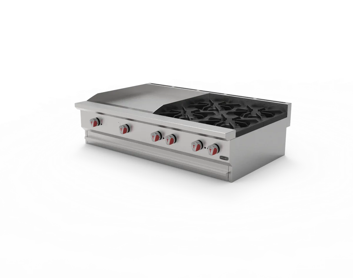 Combinado Parrilla y Plancha 4 Quemadores Drago CG-40PD