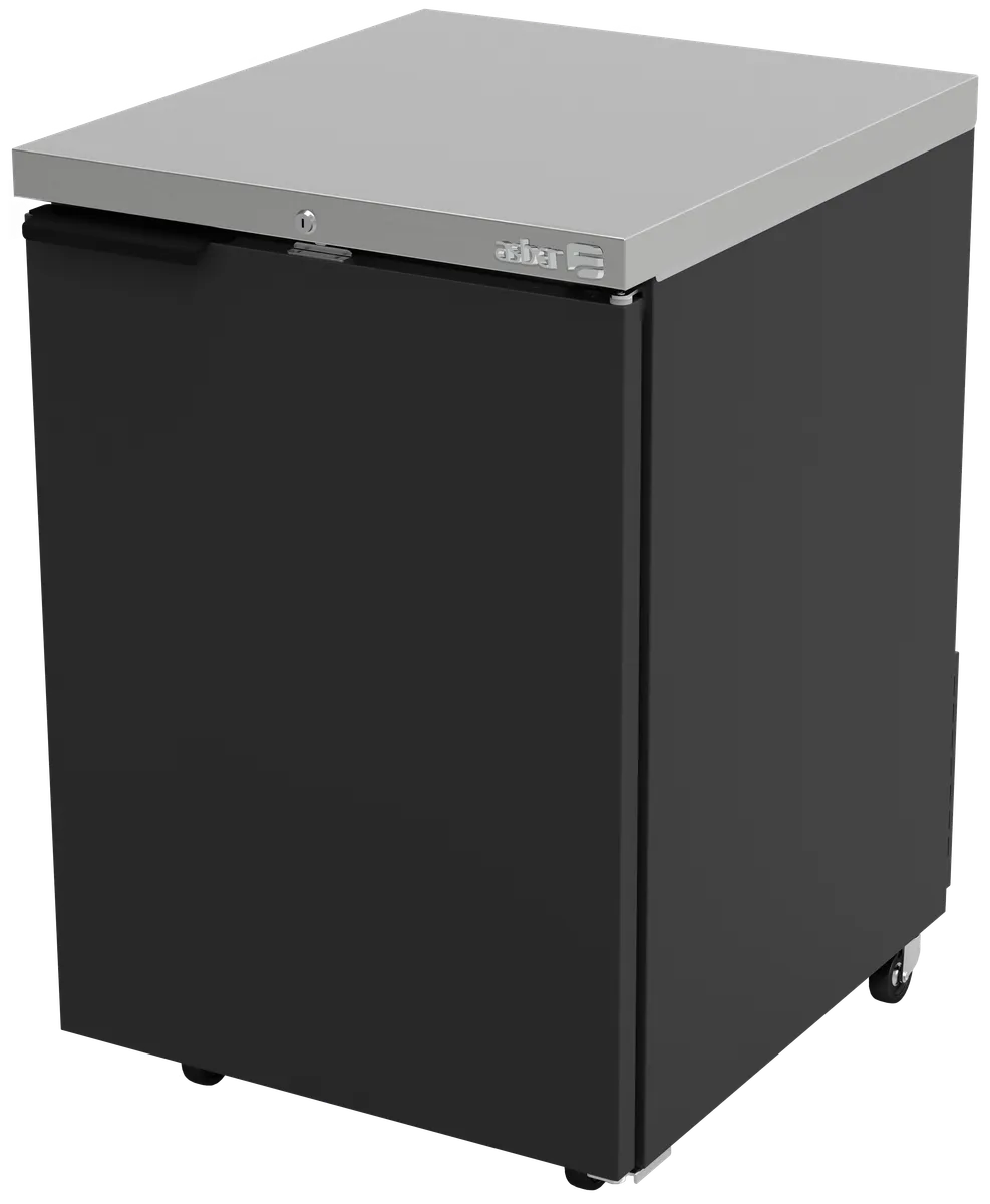 Refrigerador Contrabarra Vinil Negro 1 Puerta 9.6 Pies Asber ABBC-23 HC