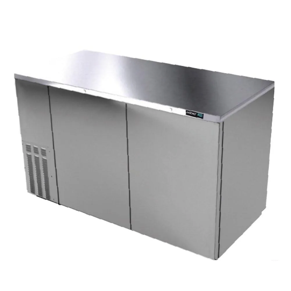 Refrigerador Contrabarra Acero Inox 2 Puertas s 23.3 Pies Asber ABBC-68-S HC
