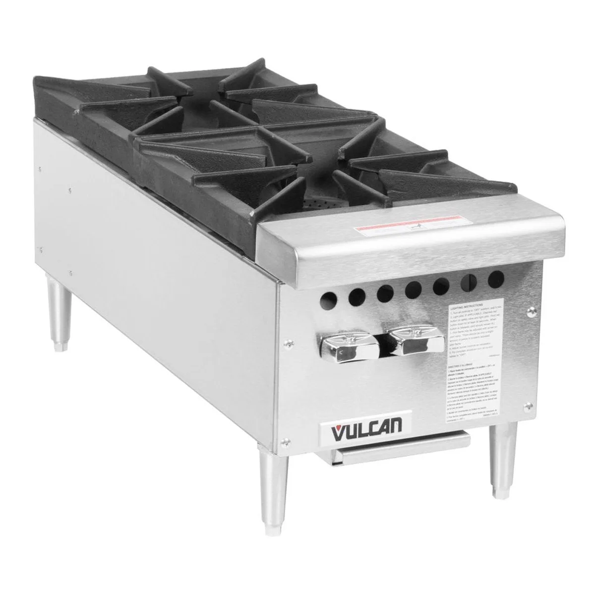 Estufa De Mesa A Gas 2 Quemadores 12" Vulcan VCRH12