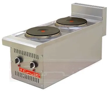 Parrilla Eléctrica 2 Platos de 2600W C/U, 220V, recipientes 30cm ⌀ Coriat PCV-2-E MASTER
