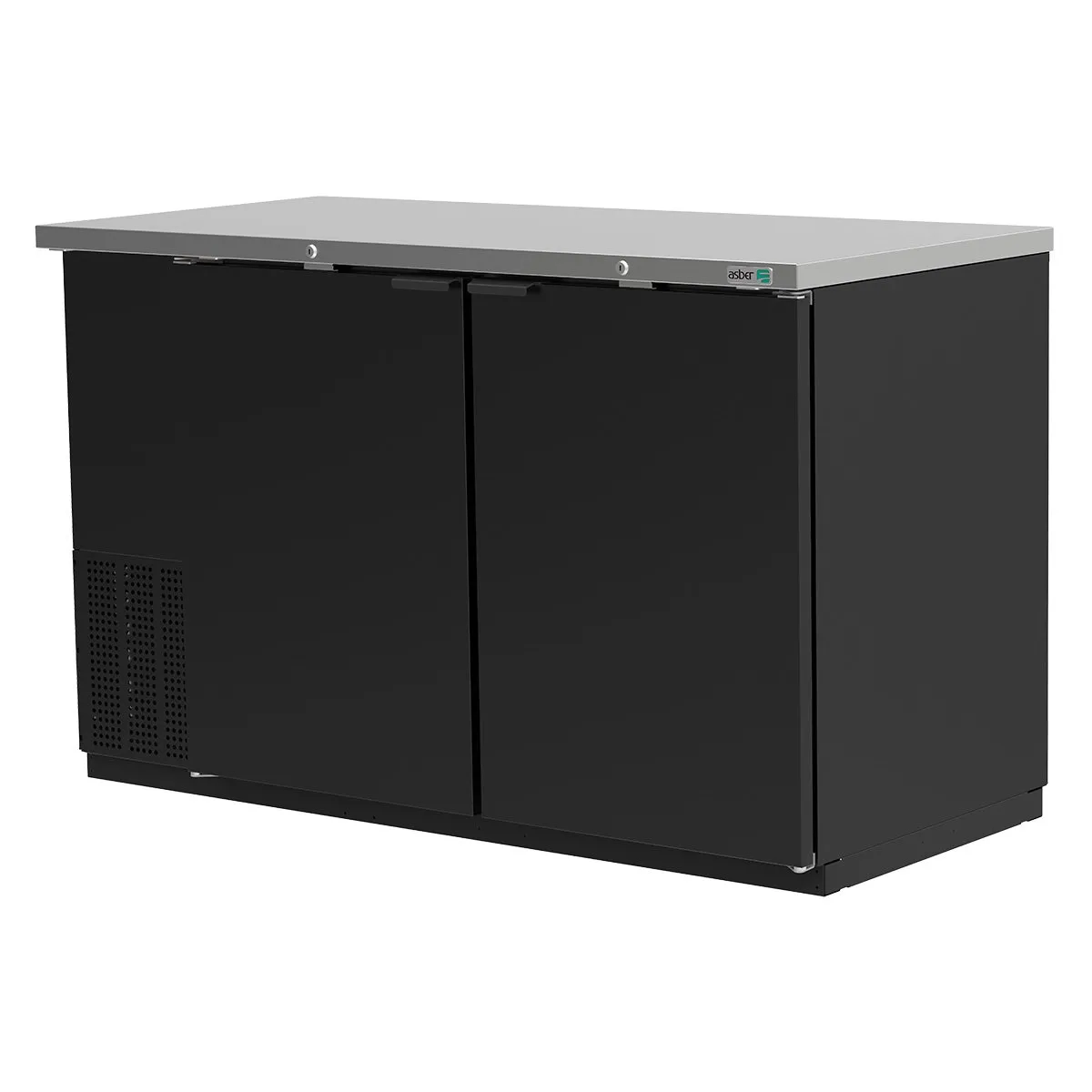 Refrigerador Contrabarra Vinil Negro 2 Puertas 19 Pies Asber ABBC-58 HC