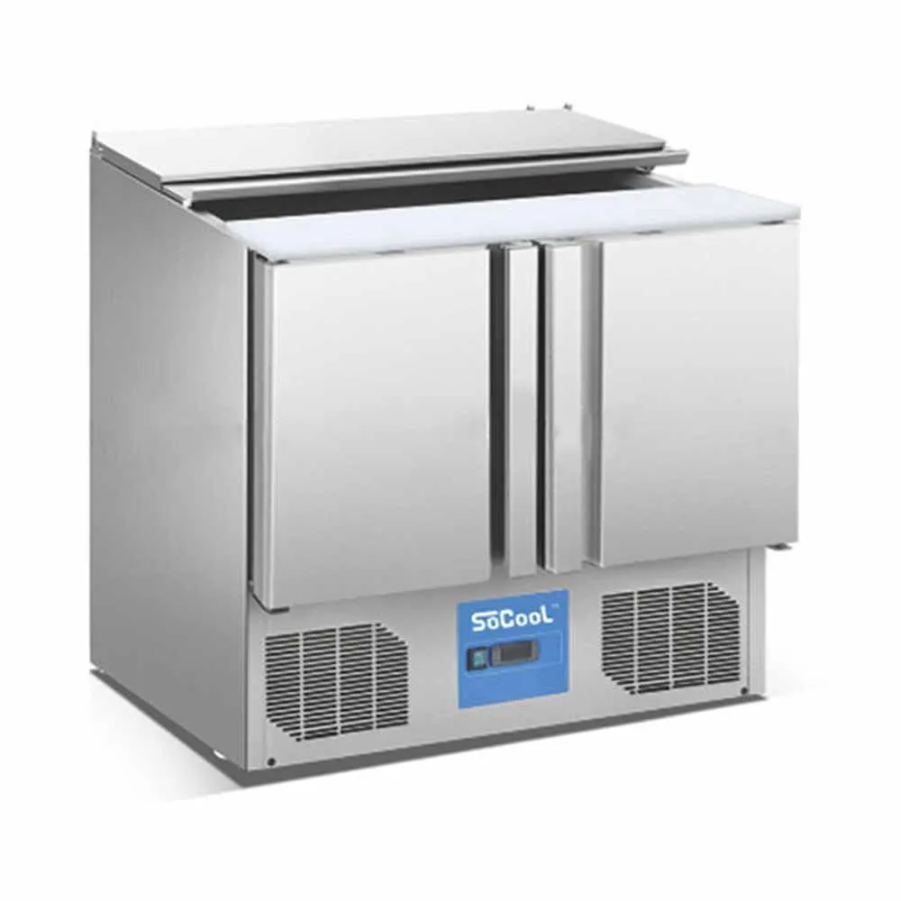 Barra Fria Para Ensaladas 2 Puertas Tipo Europeo 320 L 110V Migsa S902