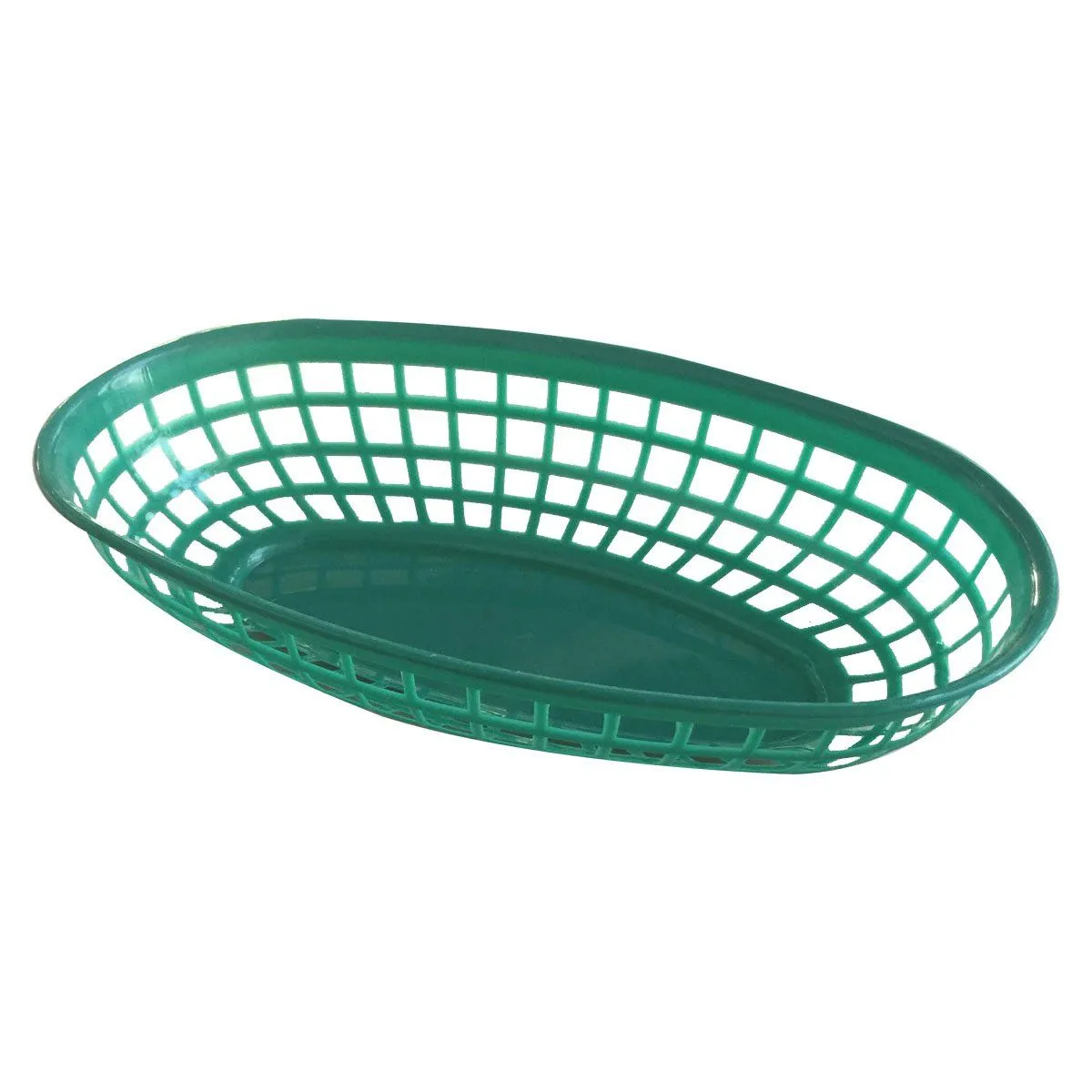 Canastilla Oval Verde en Polipropileno 9-3/8 Pulgadas ISBW PLBK938G