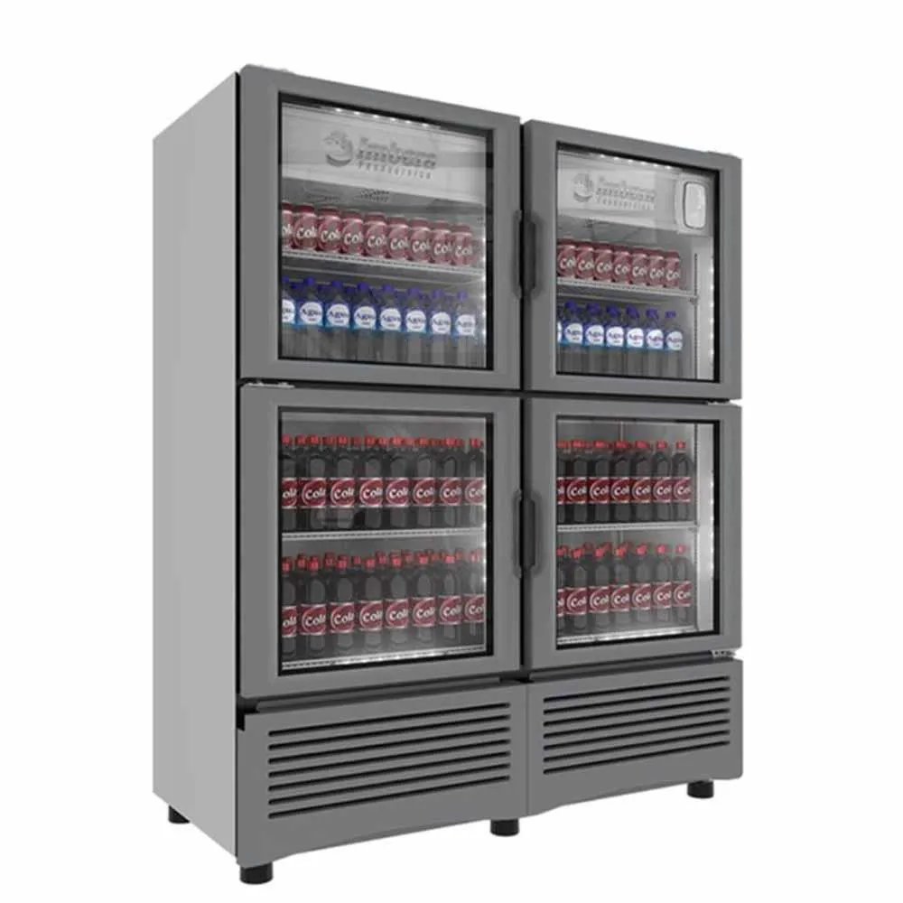 Refrigerador Vertical 4 Puertas Cristal Luz Led 35 Pies (1023530) Imbera VRQ35 D