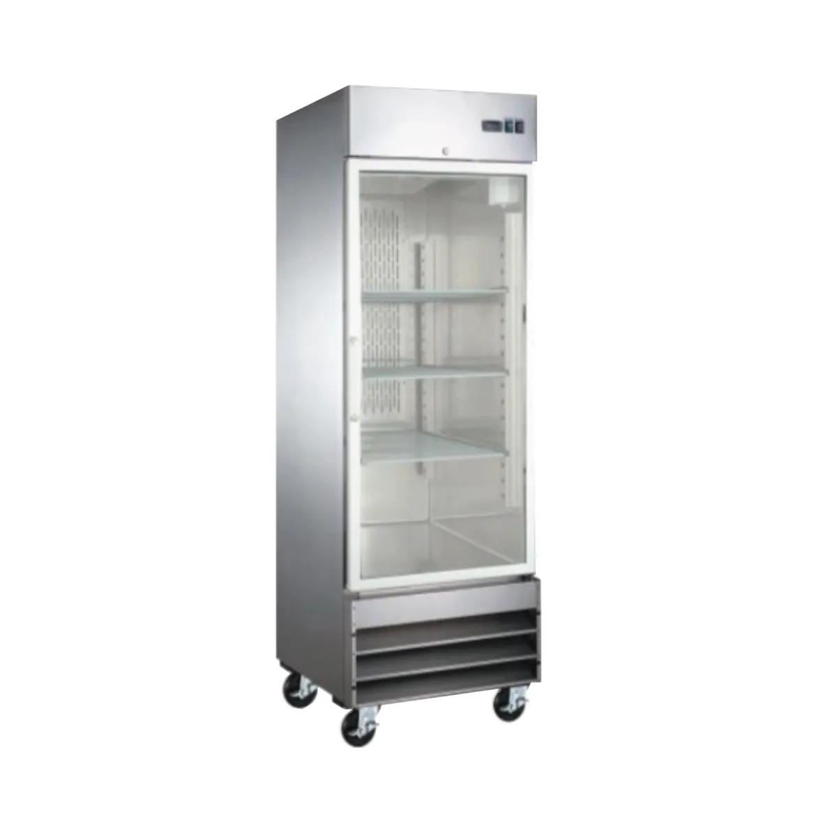 Refrigerador 1 Puerta De Cristal 20.5 Pies Icehaus RV-1PC-SS-01
