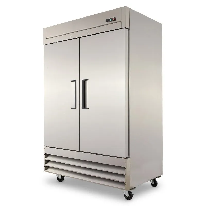 Congelador Vertical 2 Puertas Solida Acero Inox 47 Pies Torrey CVSA-47UI
