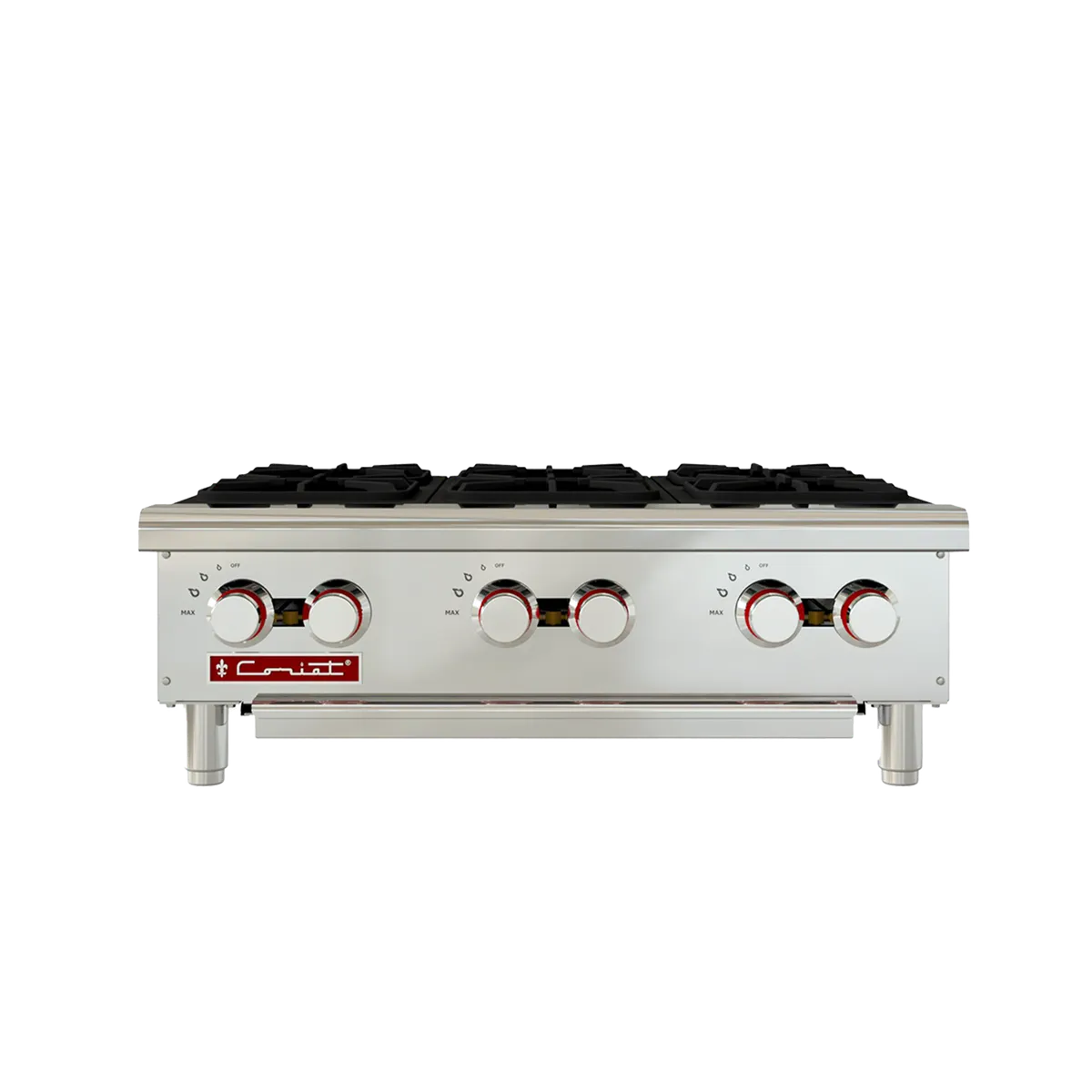 Parrilla a Gas 6 Quemadores Octagonales, 3 Parrillas Superiores Coriat PCV-6 MASTER DE MESA