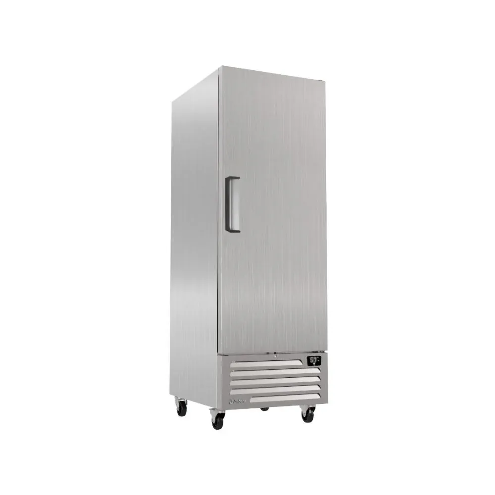 Congelador Vertical 1 Puertas Acero Inox Luz Led 23.4Pies (1028549) Imbera RIB23F-1