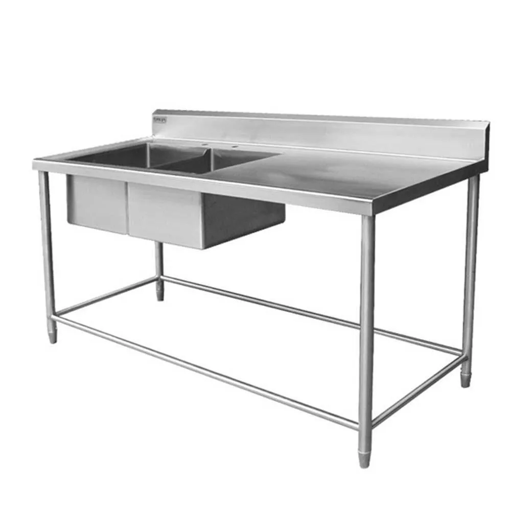 Fregadero Doble Tarja Izquierda Acero Inoxidable 188 Cm Ferro 15182103