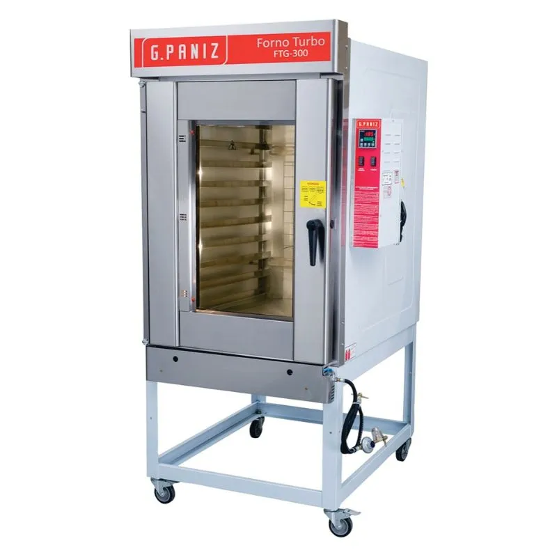 Horno Turbo A Gas Para 10 Charolas De 40 X 60, 45 X 65 G.Paniz FTG300