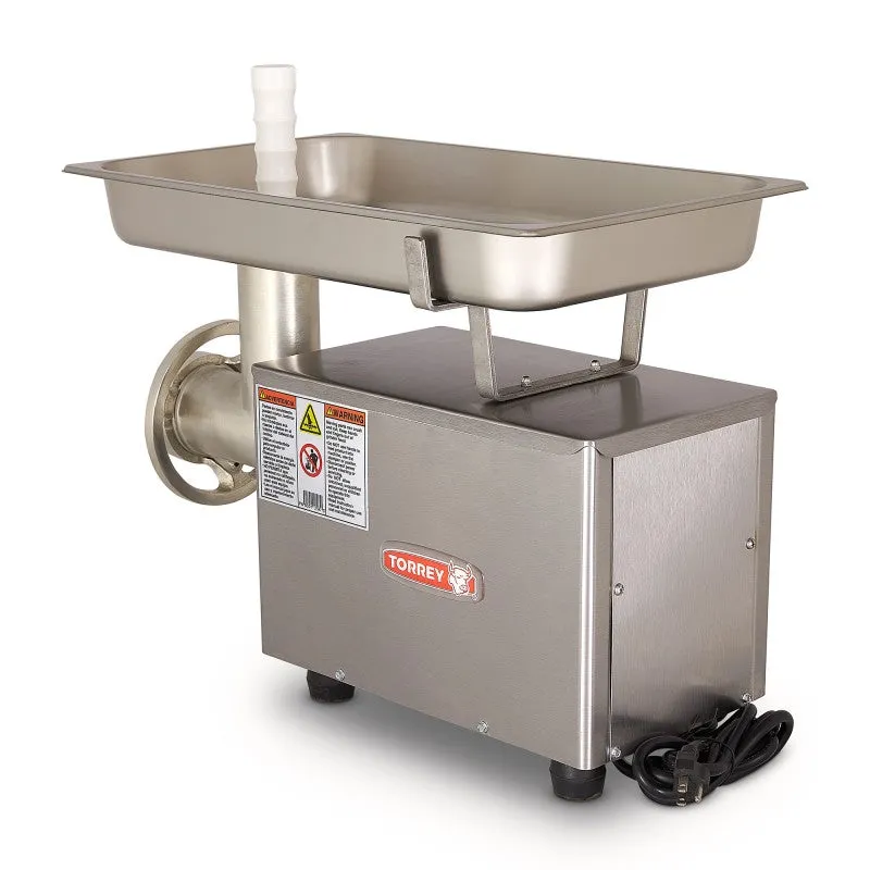 Molino Carne Para Mesa Compacto Acero Inox 3/4HP 110V Torrey M-12-FS