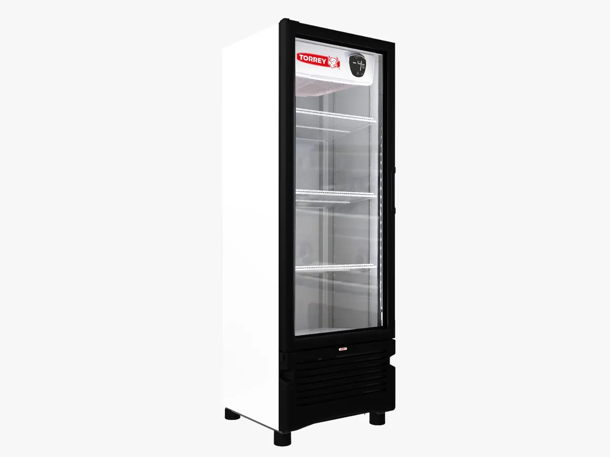 Refrigerador Vertical Exhibidor 1 Puerta Cristal Blanco 12 Pies Torrey TVC12-B