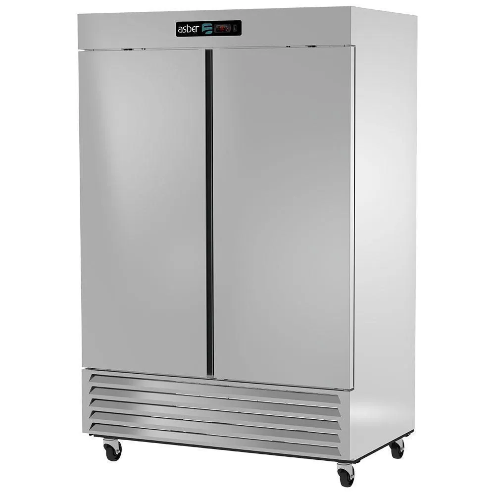Congelador Vertical 2 Puertas Acero Inox 49 Pies Asber ARF-49-H HC