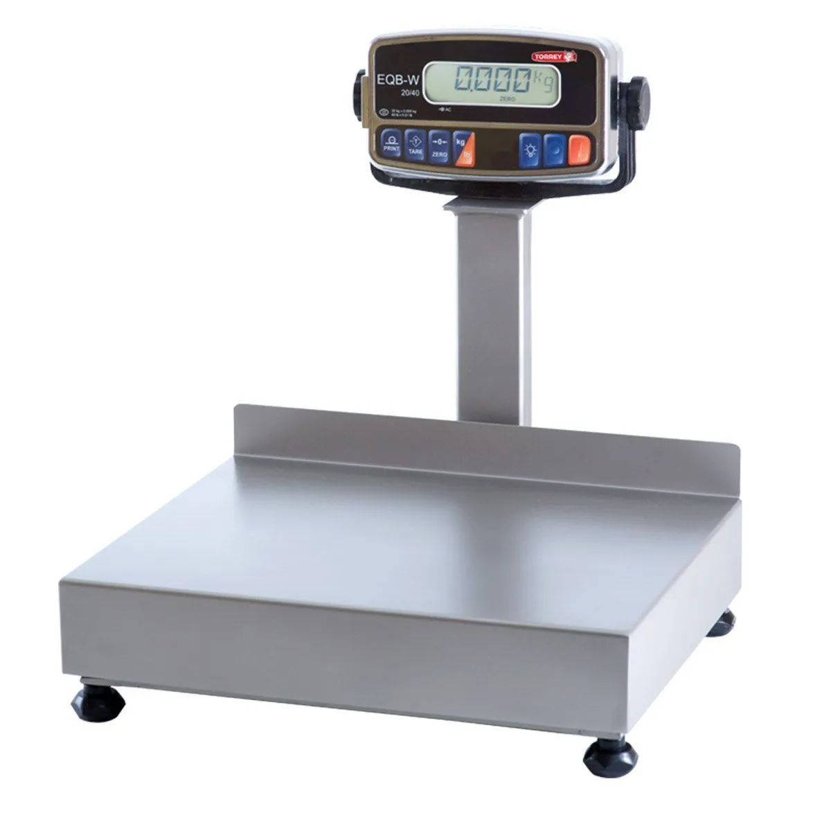Bascula A Prueba de Agua, Pesa Kilos y Libras Acero Inox 50kg Torrey EQB50-W