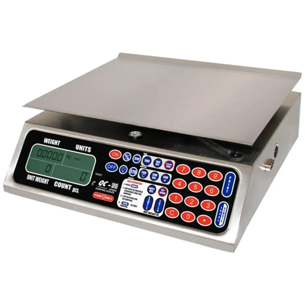 Bascula Contadora Memoria de Peso y Tara Acero Inox 20kg Torrey QC20