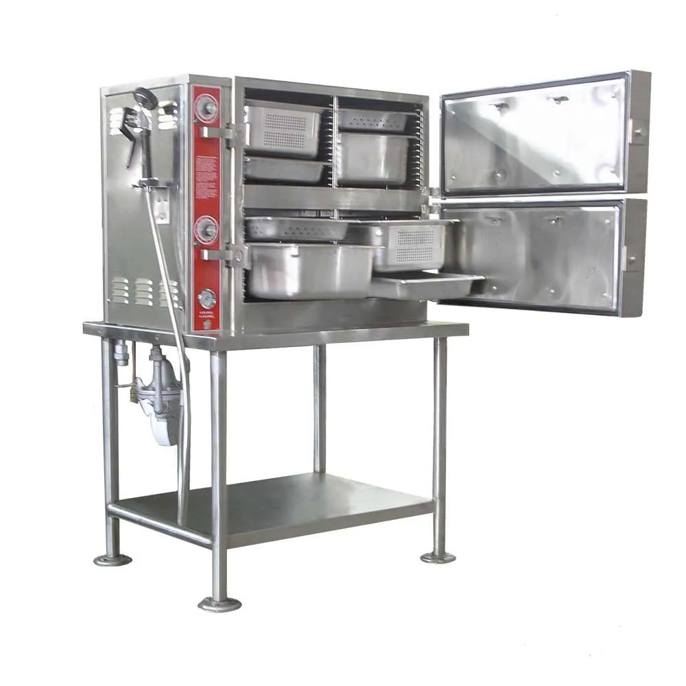 Cocedor A Vapor De 2 Compartimientos Acero Inoxidable Tecnodac CMP-2