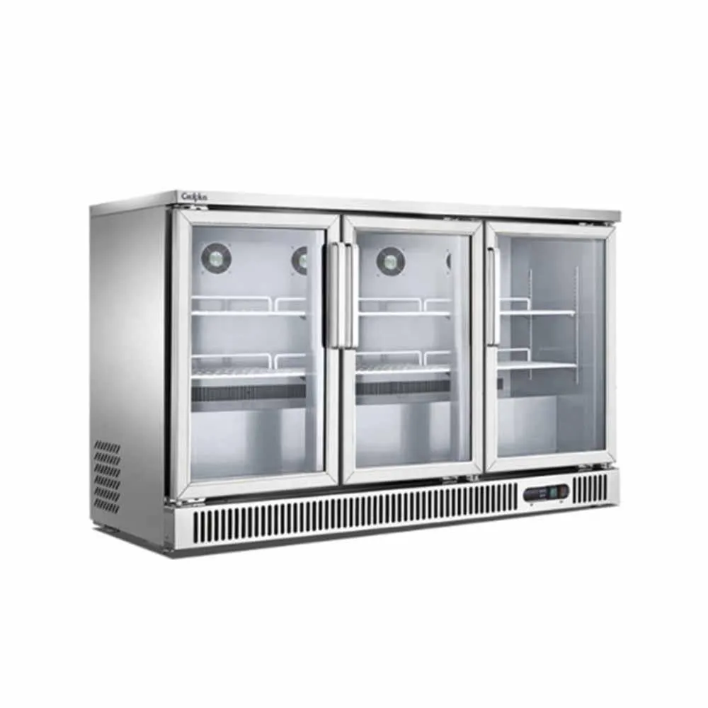 Refrigerador Contrabarra 3 Puertas De Cristal 380 L 110V Migsa SG380