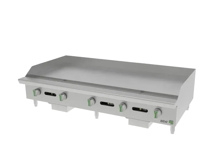Plancha Manual - Emerald Line a Gas LP 5 Quemadores Asber AEMG 60 EM LPG