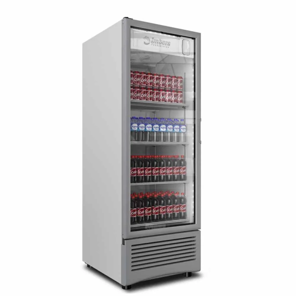 Refrigerador Vertical Blanco 1 Puerta Cristal Luz Led 25 pies (1023777) Imbera VR25-D-B