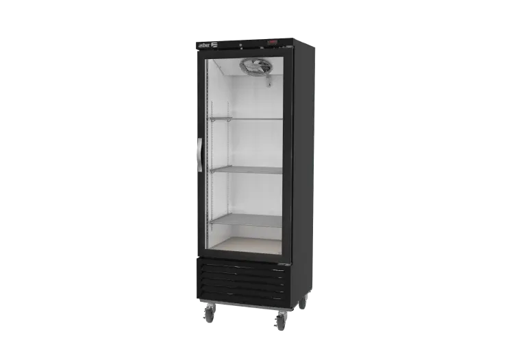 Refrigerador Vertical Vinil Negro 1 Puerta Cristal 220V 17 Pies Asber ARM-17 HC 220