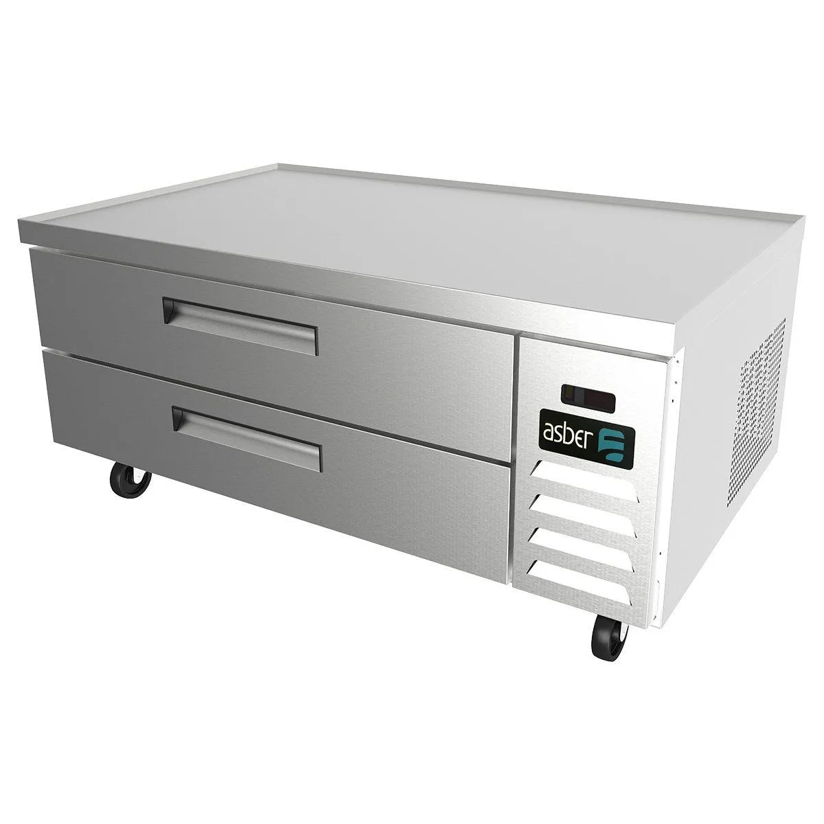 Base Chef Refrigerada 2 Cajones (6 Insertos 1/1-GN) Acero Inox Asber ACBR-52 HC