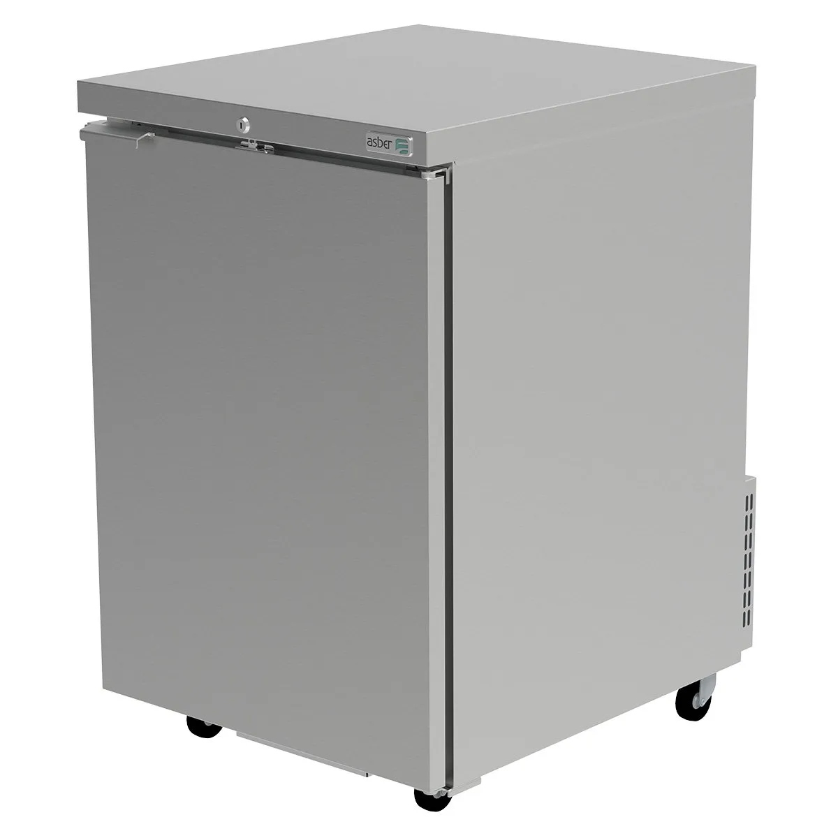 Refrigerador Contrabarra Acero Inox 1 Puerta 9.6 Pies Asber ABBC-23-S HC