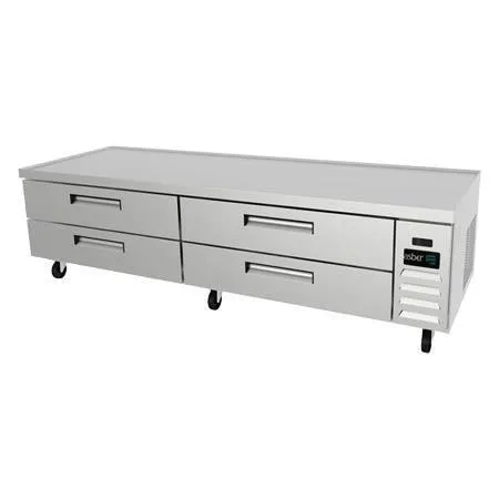 Base Chef Refrigerada 4 Cajones (10 Insertos 1/1-GN) Acero Inox Asber ACBR-84 HC