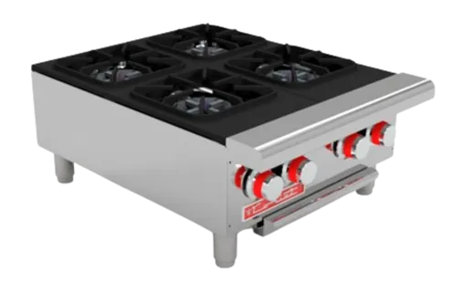 Parrilla a Gas 4 Quemadores Octagonales, 2 Parrillas Superiores Coriat PCV-4 MASTER DE MESA