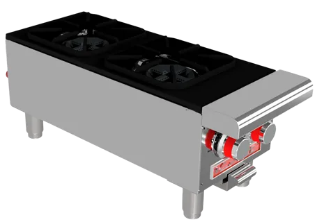 Parrilla a Gas Vertical 2 Quemadores Octagonales, 1 Parrilla Superior Coriat PCV-2 MASTER DE MESA