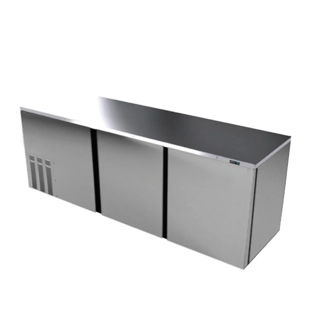 Refrigerador Contrabarra Acero Inox 3 Puertas s 34.4 Pies Asber ABBC-94-S HC